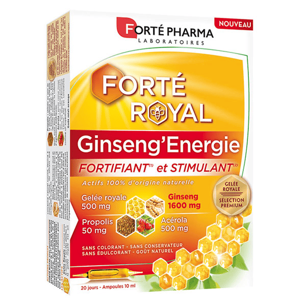 Forté Royal Ginseng'Energie Fatigue Propolis Acérola 20 ampoules