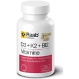 Vitamine D3+K2+B12 460mg Vegan Sans Gluten 60caps
