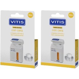 Vitis® Fil dentaire avec cire 2x50m
