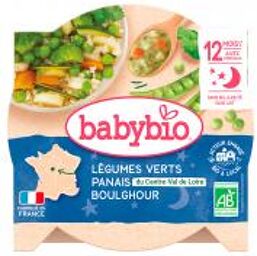 Bonne Nuit Poêlée de Légumes Verts Boulghour Panais 12 Mois et + Bio 230 g - Carton 1 assiette de 230 g