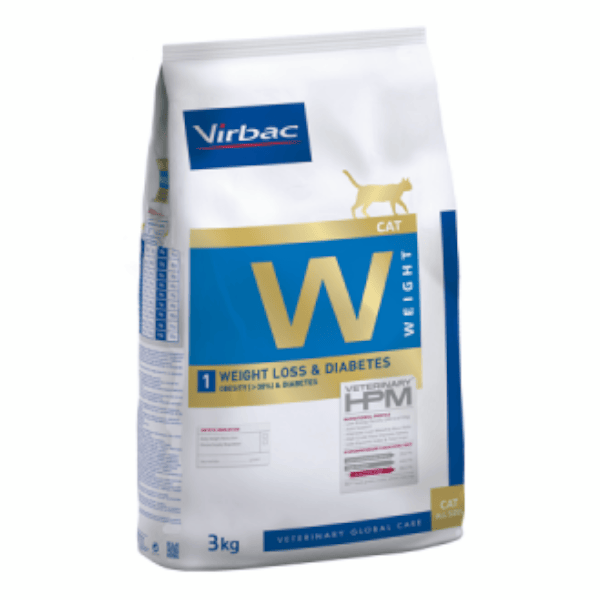 Veterinary hpm Diet Chat Weight 1 Loss (Surpoids >30%) & Diabète Croquettes 3kg