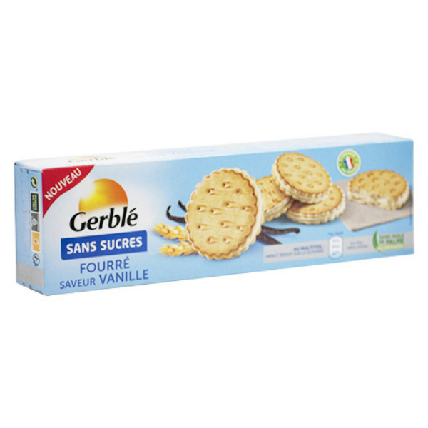 Sans Sucres Fourré Vanille 185g