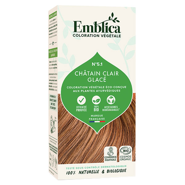Coloration Végétale N°5.1 Châtain Clair Glacé Bio 100g