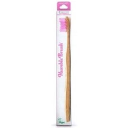 Brosse à dents adulte en bambou rose moyen rose