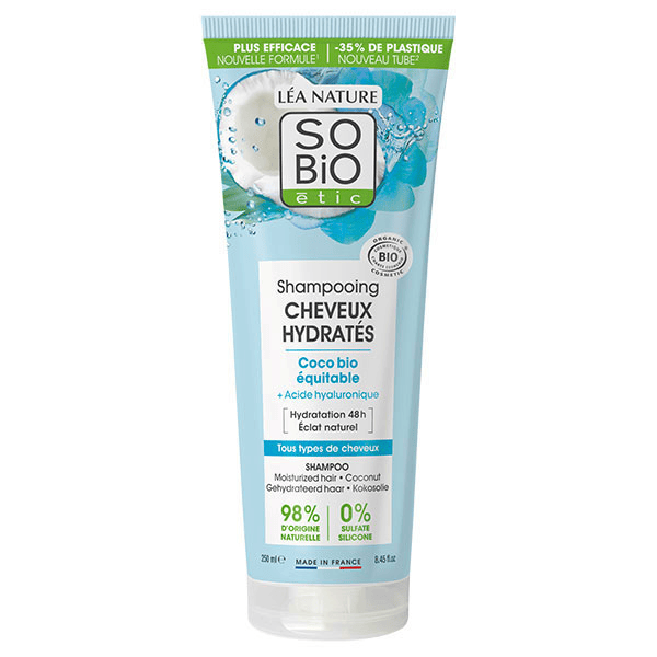 So'Bio Étic Cheveux Hydratés Shampoing Coco & Acide Hyaluronique Bio 250ml