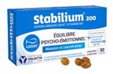 Stabilium 200 Équilibre Psycho-Émotionnel 30 Unités - Boîte 30 capsules de 350 mg