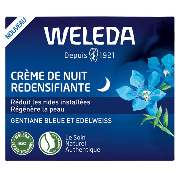 Gentiane Bleue & Edelweiss Crème de Nuit Redensifiante Bio 40ml