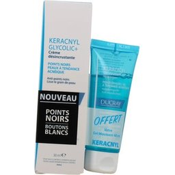 Keracnyl Glycolic+ Crème Désincrustante 30ml + Gel Moussant 40ml