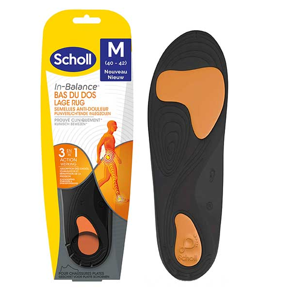 Semelles In-Balance Anti-douleur Bas du Dos Taille M Pointure 40-42