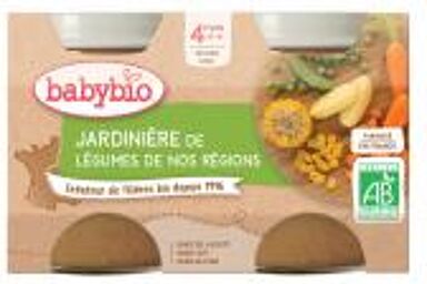 Jardinière de Légumes de Nos Régions - Carton 2 pots de 130 g