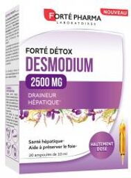 Forté Pharma Forté Détox Desmodium 2500 mg Draineur Hépatique 20 Ampoules - Boîte 20 ampoules de 10 ml
