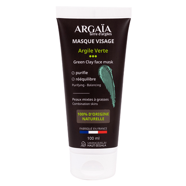 Masque visage argile Verte 100ml