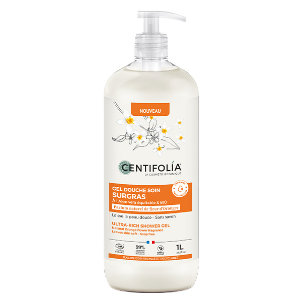 Gel Douche Surgras Fleur d'Oranger Bio 1L