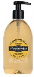 Savon de Marseille Vanille Miel Extra Doux 500 ml - Flacon-Pompe 500 ml