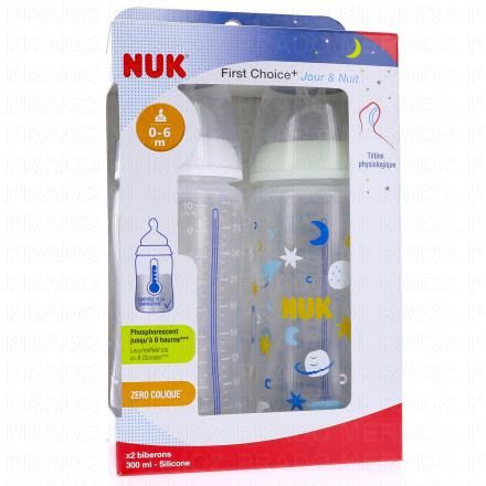 First Choice - Biberon 1er âge 0-6mois 240ml lot de 2 jour/nuit