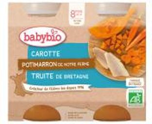 Carotte Potimarron du Val de Loire Truite de Bretagne - Carton 2 pots de 200 g