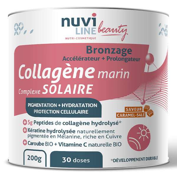 Collagène marin bronzage + kératine hydrolysée - pot 200g