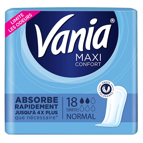 Maxi Serviettes Périodiques Normal 18 protections