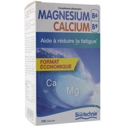 Magnésium Calcium B6 et B9 100caps