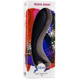 Black Heart Masseur Anal 15cm 1ut