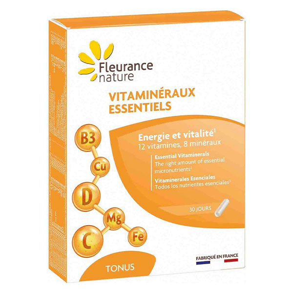 - Tonus et vitalité - Vitamineraux essentiels - 30 gélules