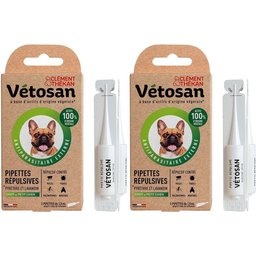 Clement Thekan Anti-Puces Anti-Tiques Chiot Petit Chien 2 Pipettes