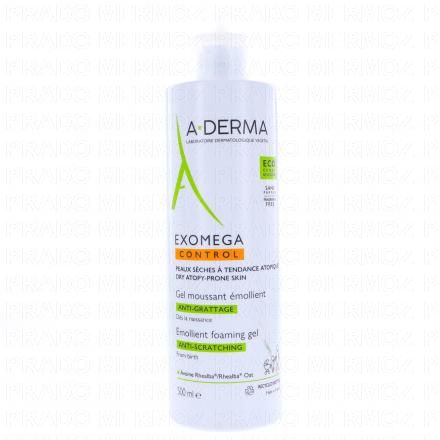 A-DERMA Exomega Control - gel moussant émollient anti-grattage flacon 500ml