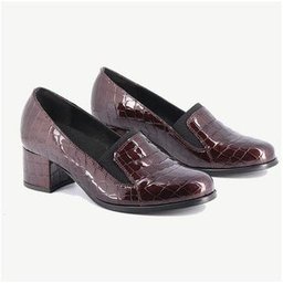 Chaussure Femme Ancona Bordeaux Croco T39 1 Paire
