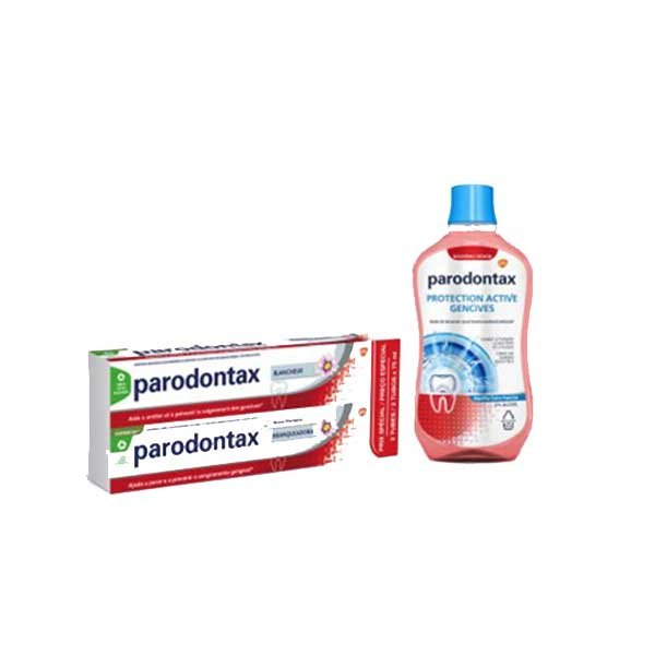 Pack de 2 Dentifrices blancheur & Bain de bouche 500ml