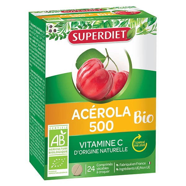 Acérola 500 Bio 24 comprimés à croquer