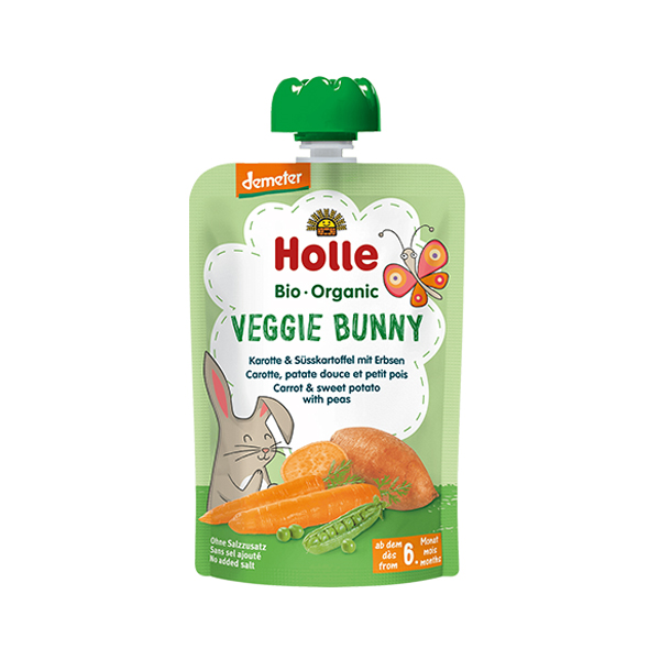 Bio Gourde Carotte Patate Douce Petit Pois +6m 100g