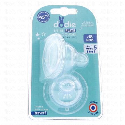 Sensation+ - Tétine plate anti-colique débit rapide +18mois x2