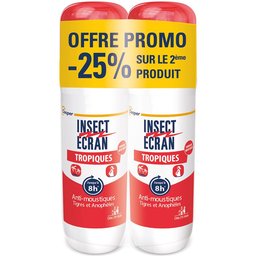 Insect Ecran - Anti-moustiques Tropiques - Spray répulsif peau - protection contre les piqûres de moustiques - Paludisme - Tropiques - 75 ml Lot de 2 -25%
