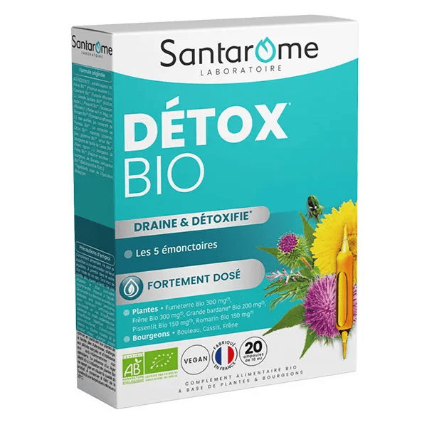 - Détox Bio - Draine & Détoxifie - 20 ampoules