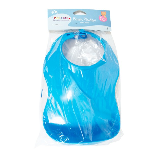 Bavoir Plastique avec Poche