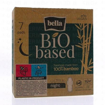Bio Based Serviettes hygiéniques bambou ultra night x7