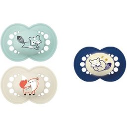 Day & Night Sucettes Silicone +6m 3 Unités