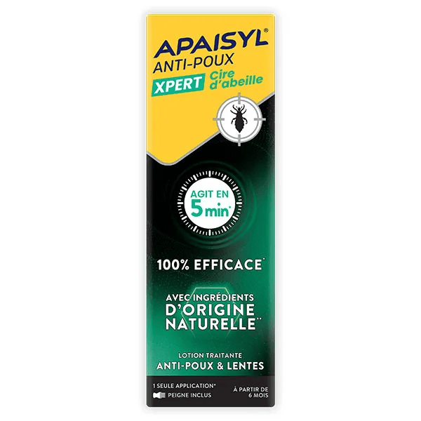 Xpert Cire d'abeille Lotion Anti-Poux & Lentes Agit en 5 minutes 100ml