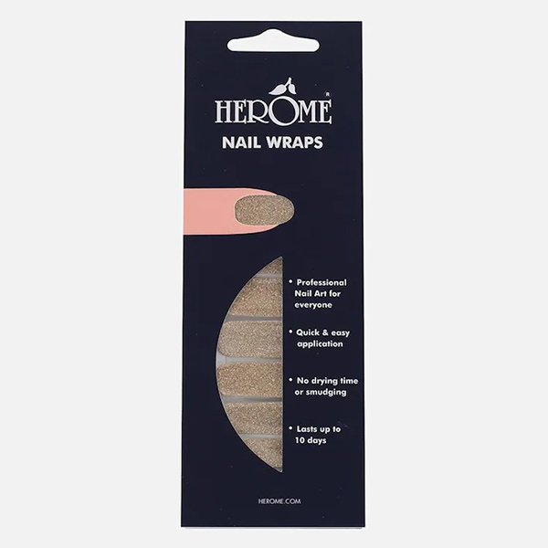 Nail Wraps golden glitter