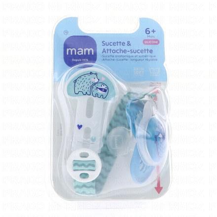 Sucette Original Nature + 6 Mois avec Attache-Sucette