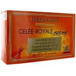 Miel et Gelée Royale 1500mg 20 ampoules de 15ml