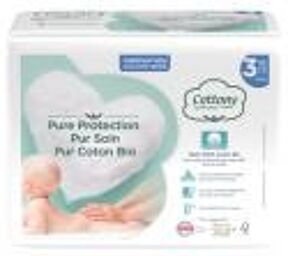 Couches 100% Coton Biologique Taille 3 - 4/9kg 32 couches - Sachet 32 couches