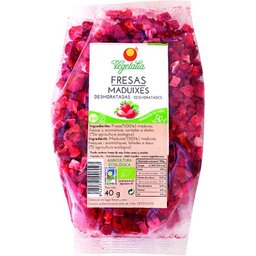 Fraises en morceaux lyophilisées Bio 40g