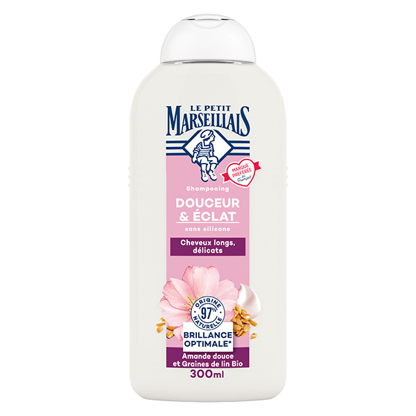 Shampooing Douceur Éclat Amande Douce Graines Lin Bio 300ml