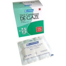 Gaze Compresse Stérile 7.5x7.5 2x25uts