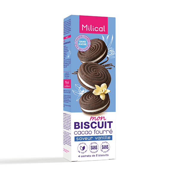 Mon biscuit Cacao fourré saveur Vanille
