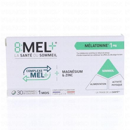 8 MEL+ Mélatonine 1mg x30 comprimés