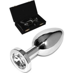 Anal Plug Diamond Transparent Small 5.71cm 1ut
