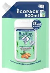 Crème de Douche Extra Douce Lait Amande Bio Éco Recharge 500 ML - Doypack 500 ml