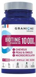 Biotine 10 000 ?g - Vitamine B8 - Pot 60 comprimés